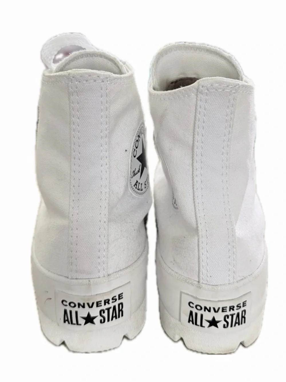 CONVERSE WOMEN 7 CHUCK TAYLOR ALL STAR LUGGED HIGH TOP WHITE PLATFORM SNEAKER